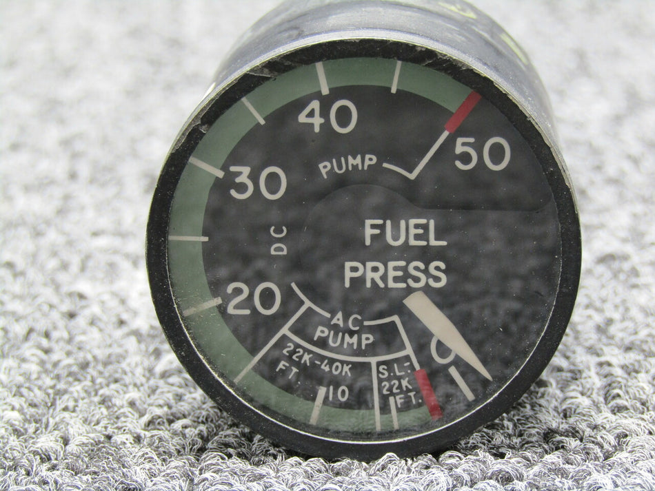 217A-50K-D2 (Alt: 3883020-501) Edison Inc. Fuel Pressure Indicator (0-50 PSI)