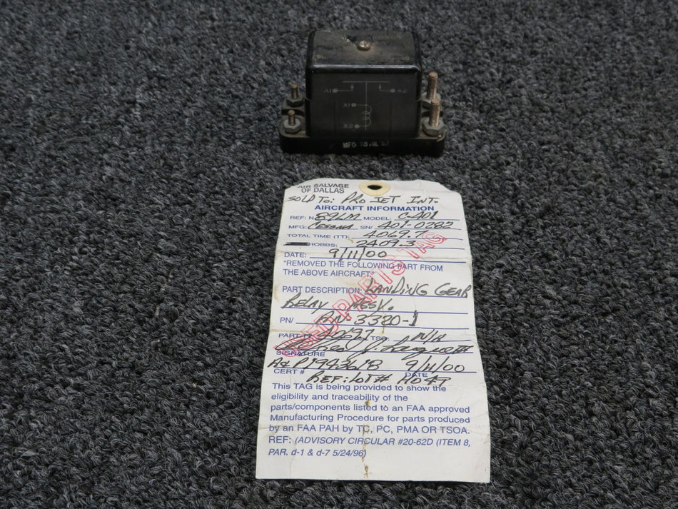 AN-3320-1 Cessna 401 Landing Gear Relay Assembly (Volts: 24-28, Amps: 25)