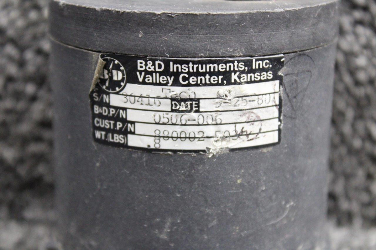 B and D Instruments 0566-006 (Alt: 880002-503) B and D RPM Indicator