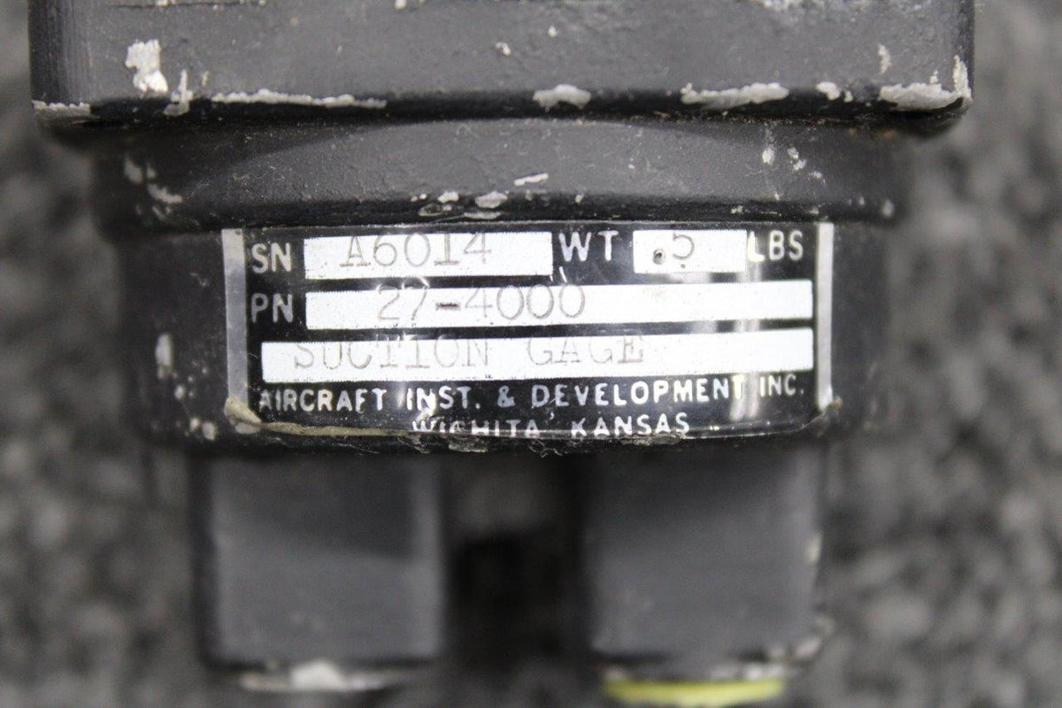 Aircraft Instrument and Development Inc 27-4000 Aircraft Instrument and Development Inc Suction Indicator