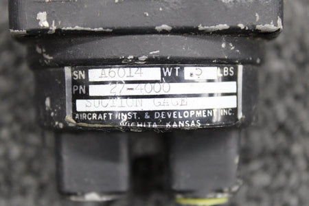 Aircraft Instrument and Development Inc 27-4000 Aircraft Instrument and Development Inc Suction Indicator