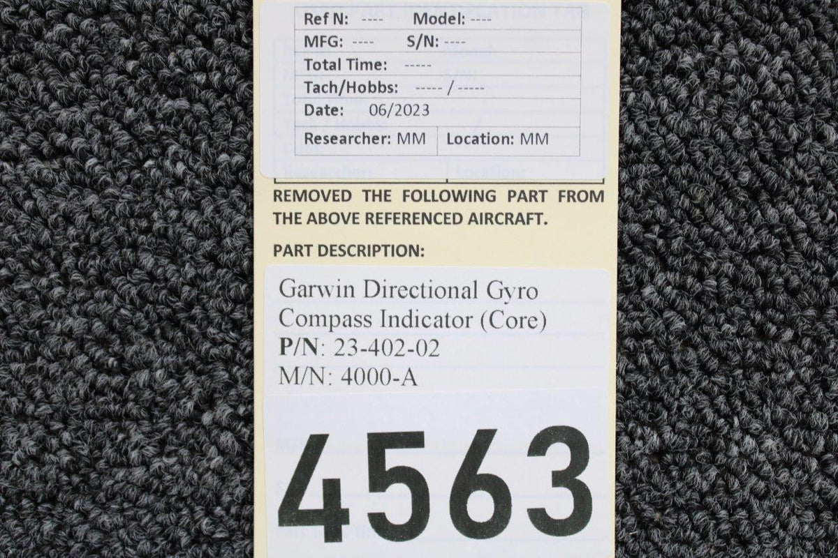 Garwin 23-402-02 Garwin 4000-A Directional Gyro Compass Indicator (Core)