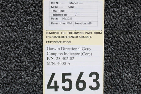 Garwin 23-402-02 Garwin 4000-A Directional Gyro Compass Indicator (Core)