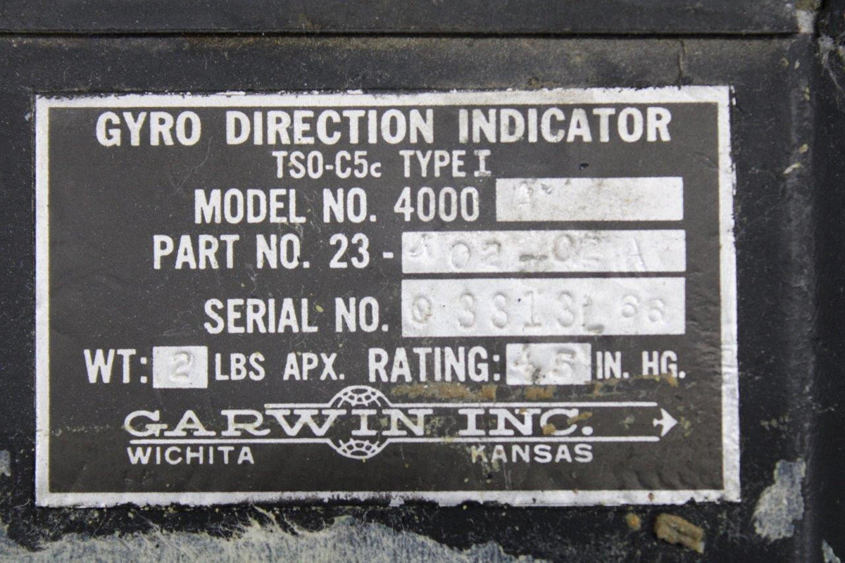 Garwin 23-402-02 Garwin 4000-A Directional Gyro Compass Indicator (Core)