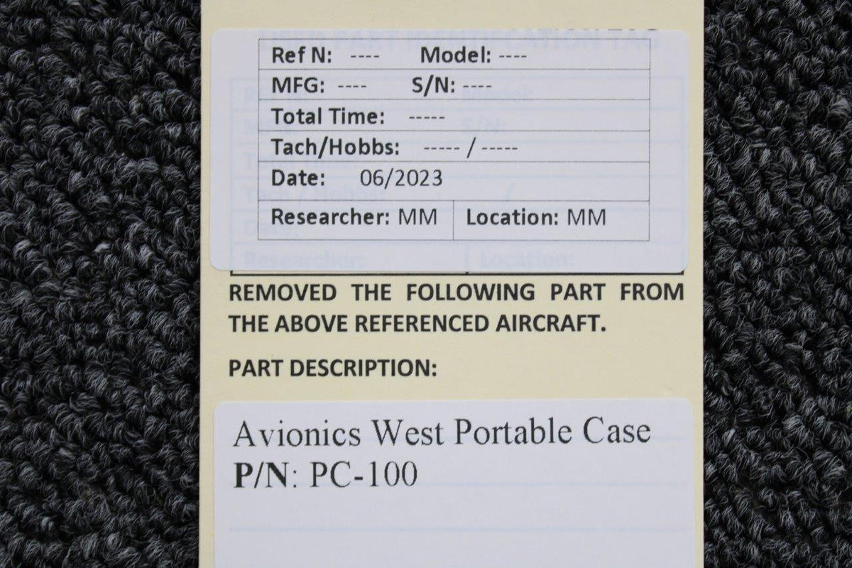 Avionics West PC-100 Avionics West Portable Case