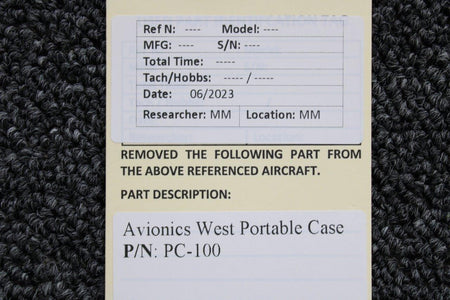 Avionics West PC-100 Avionics West Portable Case