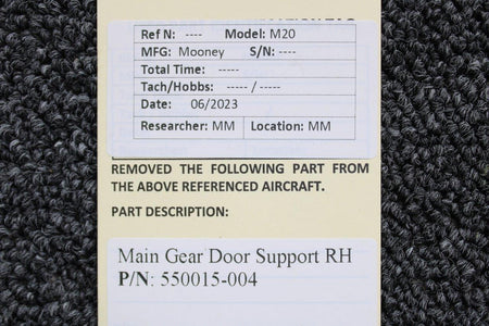 Mooney Aircraft Parts & Accessories 550015-004 Mooney M20 Main Gear Door Support RH