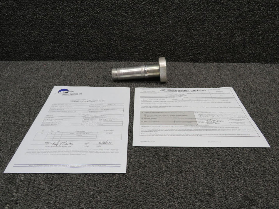 Cessna Aircraft Parts 0541124 Cessna 172 Main Gear Axle with 8130-3 and PAI-PT-1 (Aluminum)