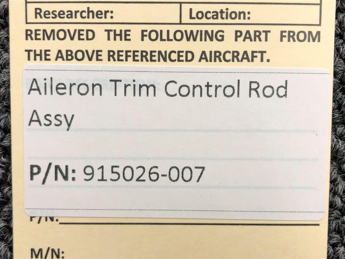 Mooney Aircraft Parts & Accessories 915026-007 Mooney Aileron Trim Control Rod Assembly (Ends Slightly Corroded)