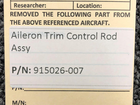 Mooney Aircraft Parts & Accessories 915026-007 Mooney Aileron Trim Control Rod Assembly (Ends Slightly Corroded)
