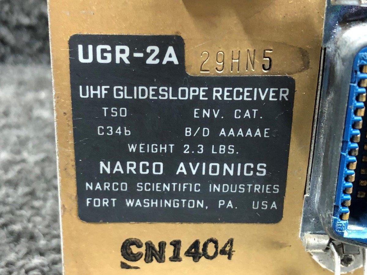 Narco UGR-2A Narco Avionics UHF Glideslope Receiver Unit (Minus Connector)