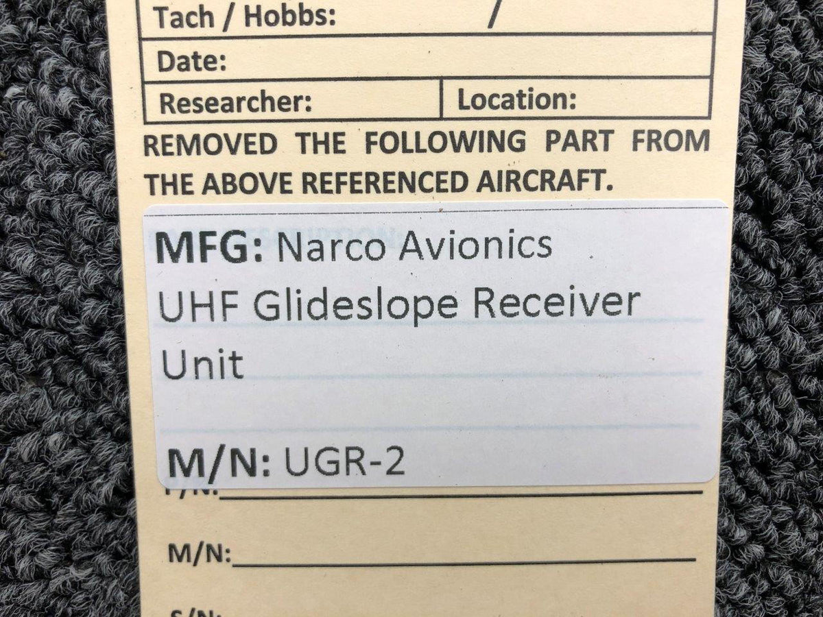Narco UGR-2 Narco Avionics UHF Glideslope Receiver Unit (Minus Connector)