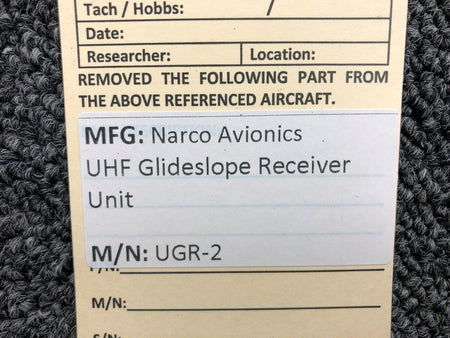 Narco UGR-2 Narco Avionics UHF Glideslope Receiver Unit (Minus Connector)