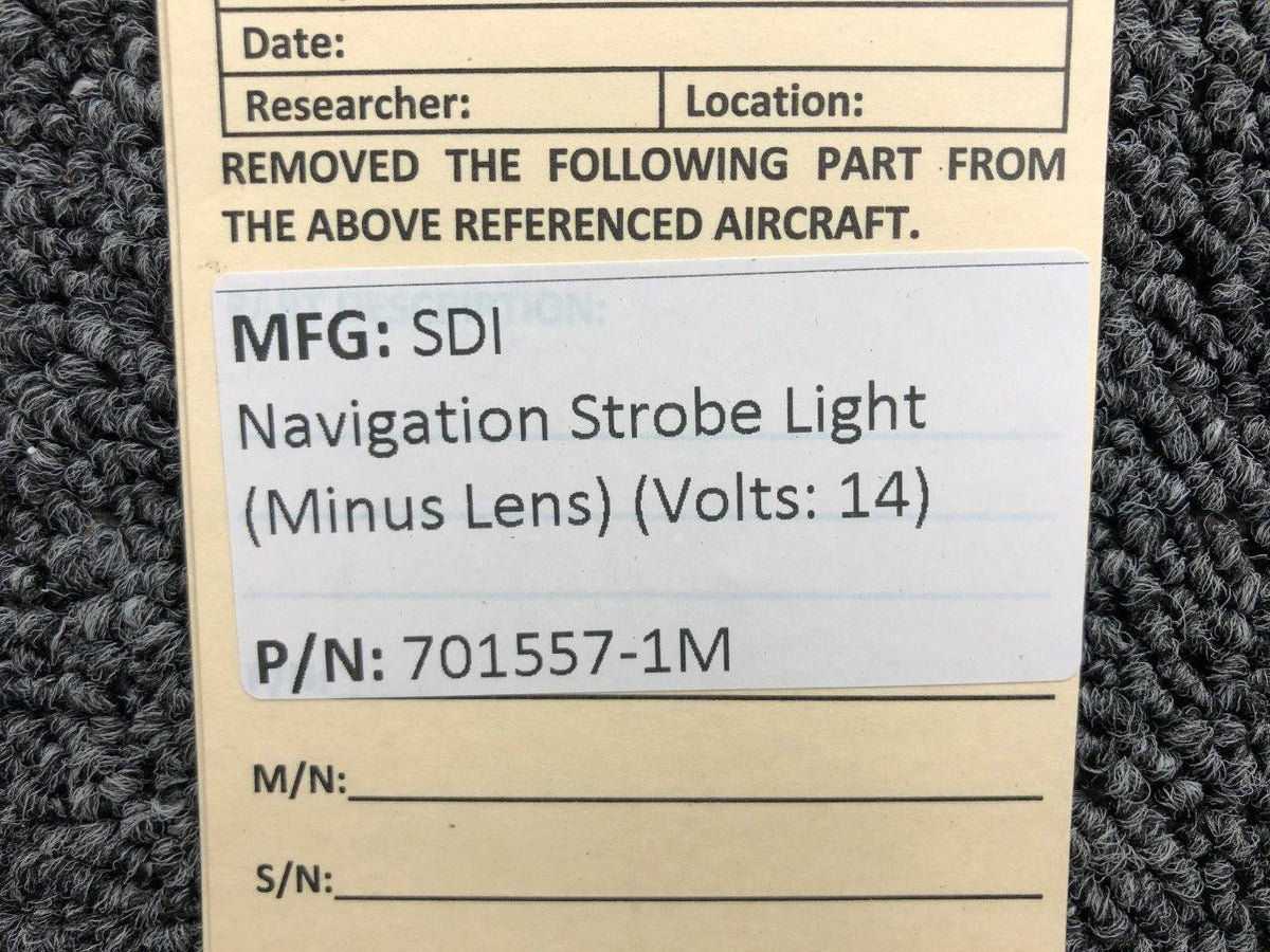 SDI 701557-1M SDI Navigation Strobe Light (Minus Lens, Volts: 14)