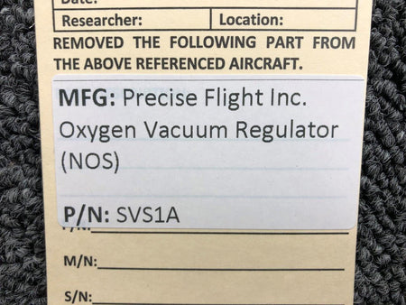 Precise Flight SVS1A Precise Flight Oxygen Vacuum Regulator (New Old Stock)