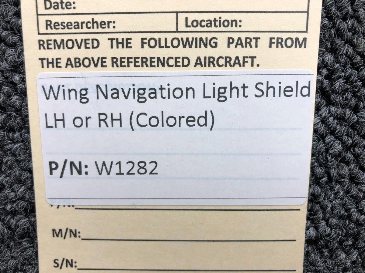 Does Not Apply W1282 Wing Navigation Light Shield LH or RH (Colored)