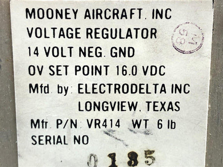 Electrodelta VR414 (Use: 940125-501) Electrodelta Voltage Regulator Assembly (Volts: 14)