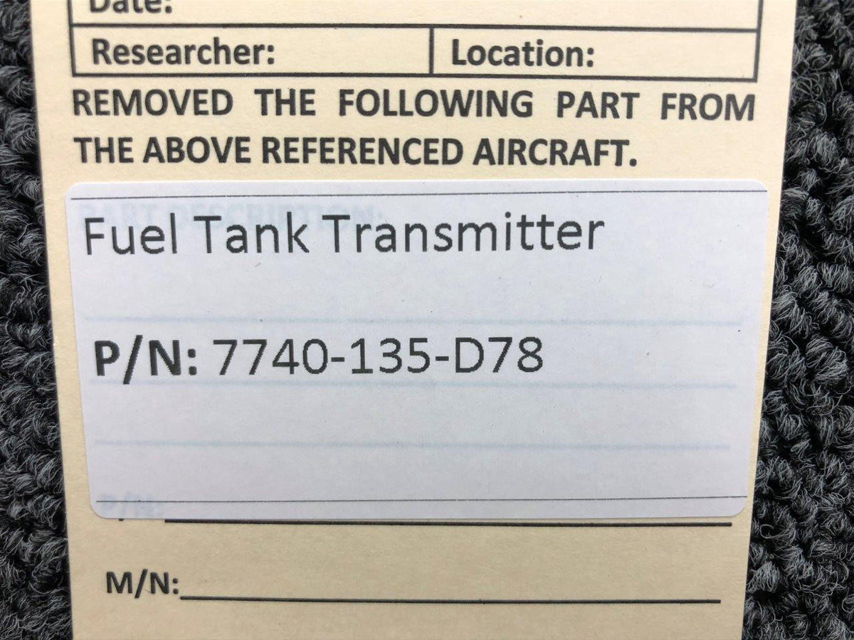 Mooney Aircraft Parts & Accessories 7740-135-D78 Mooney Fuel Tank Transmitter Assembly