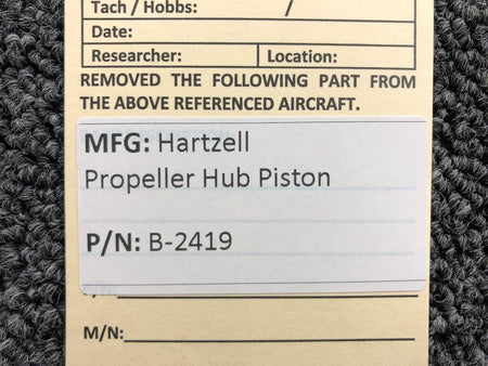 Hartzell B-2419 Hartzell Internal Propeller Hub Piston