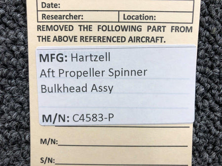 Hartzell C4583-P Hartzell Aft 3 Blade Propeller Spinner Bulkhead Assembly