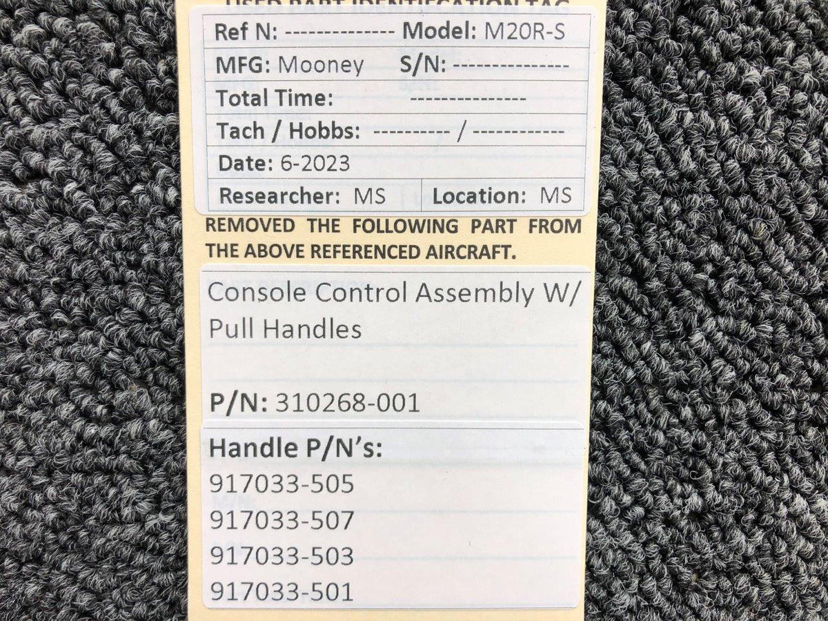 McCauley 310268-001 McCauley M20R-S Console Control Assembly with Pull Handles