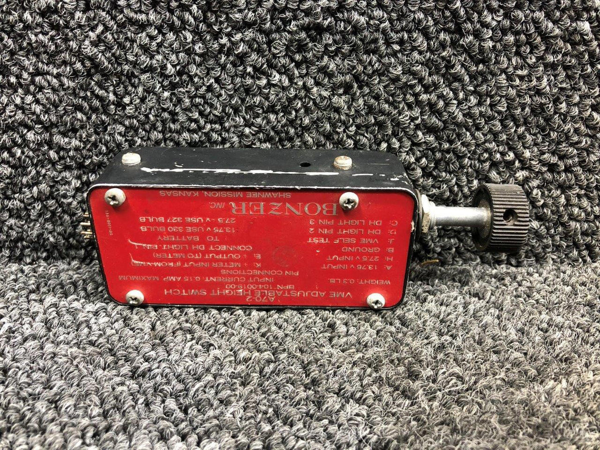Bonzer 104-0019-00 Bonzer Inc A70-2 VME Adjustable Height Switch (Volts: 14-28)