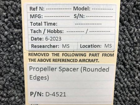Does Not Apply D-4521 Propeller Spacer (Rounded Edges)