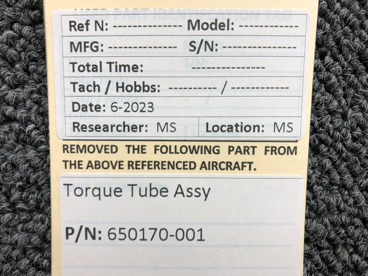 Mooney Aircraft Parts & Accessories 650170-001 Mooney Torque Tube Assembly
