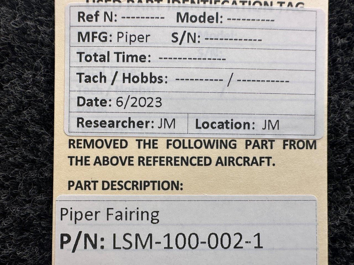 Piper Aircraft Parts LSM-100-002-1 Piper Fairing