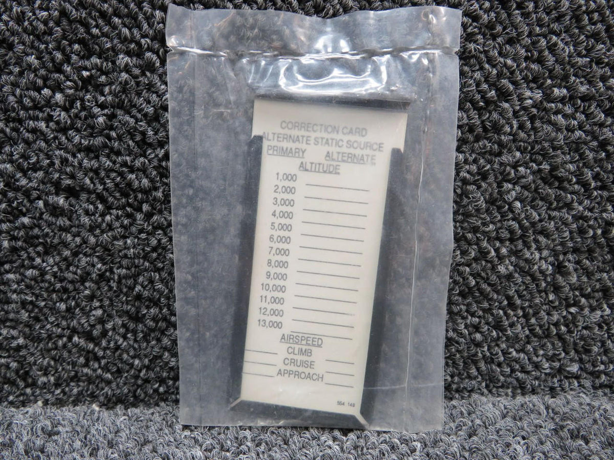 Piper Aircraft Parts 99121-000 Piper Alternate Placard (New Old Stock)