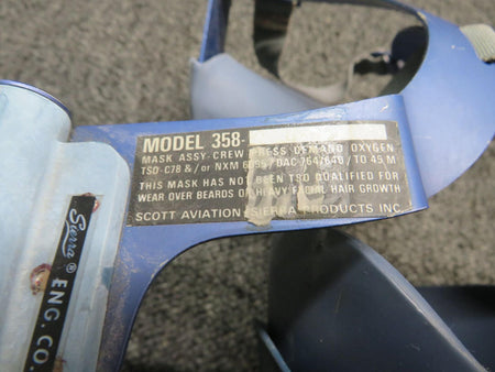 scott 358-1137-1 Scott Crew Oxygen Mask Assembly (Minus Oxygen Connector)