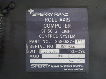Sperry 2586687-902 Sperry SP-50G Flight Control System Roll Axis Computer with Mods