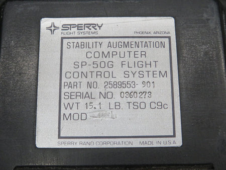 Sperry 2589553-901 Sperry SP-50G Flight Control System Stability Augmentation Computer
