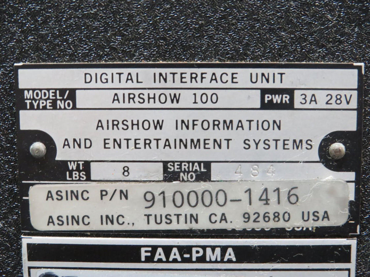 Airshow 910000-1416 Airshow 100 Digital Interface Unit