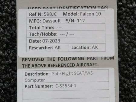 Safe Flight C-83534-1 Safe Flight SCAT/WS Computer