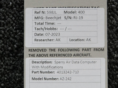 Sperry 4013242-710 Sperry AZ-242 Air Data Computer With Modifications