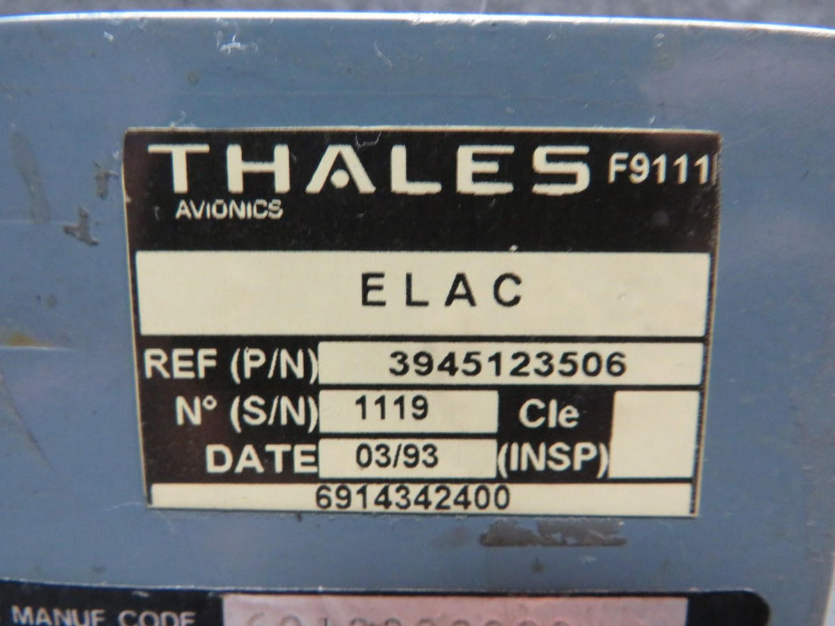 Thales 3945123506 Thales Elevator Aileron Computer with 8130-3 (Inspected)