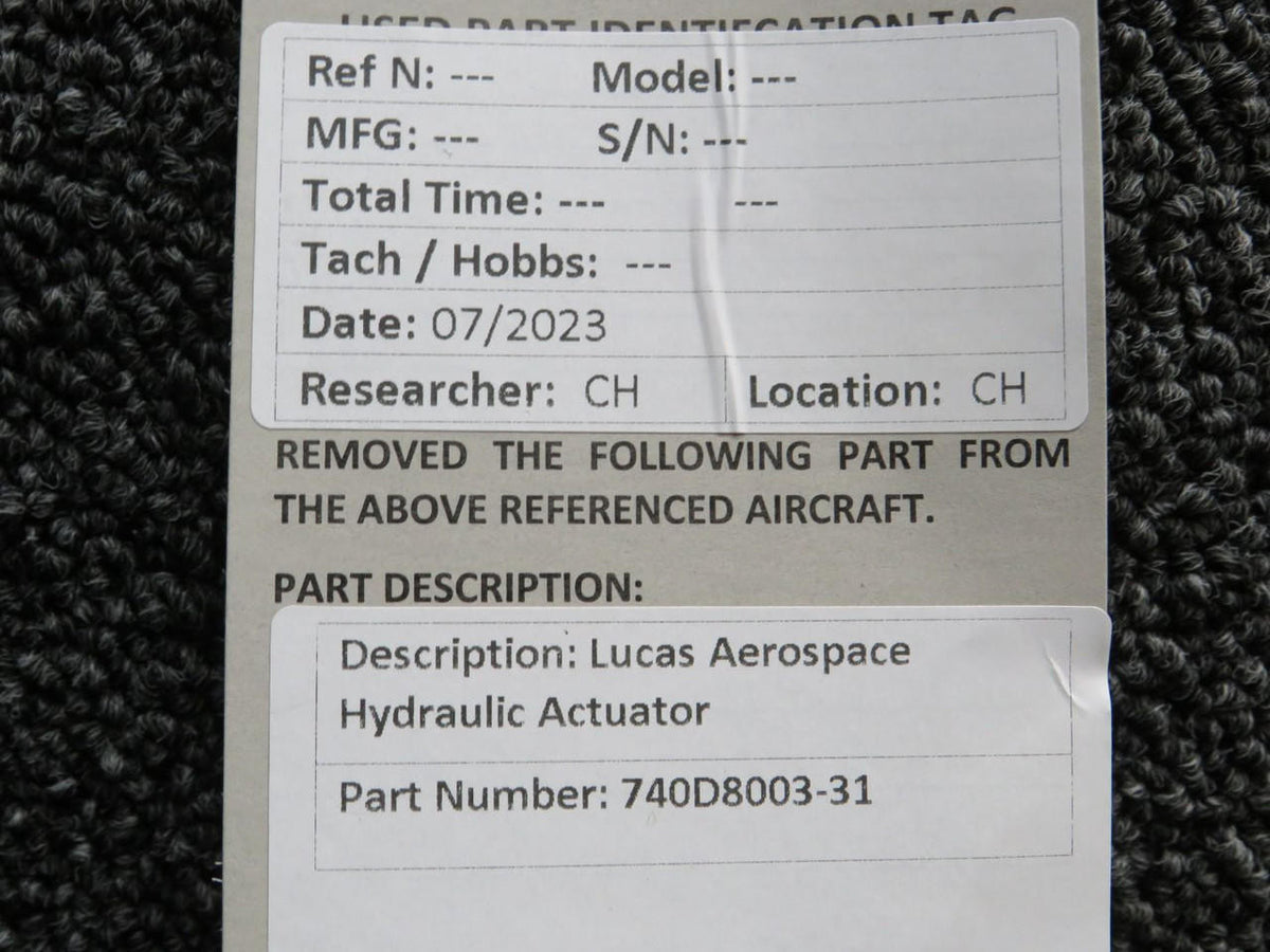 Lucas Air-Equipment 740D8003-31 Lucas Hydraulic Actuator