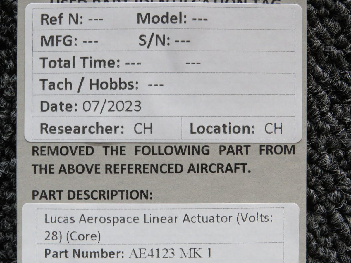 Lucas Aerospace AE4123 MK1 Lucas Aerospace Linear Actuator (Volts: 28) (Core)