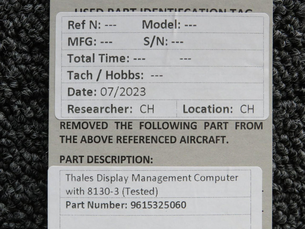 Thales 9615325060 Thales Display Management Computer with 8130-3 (Tested)