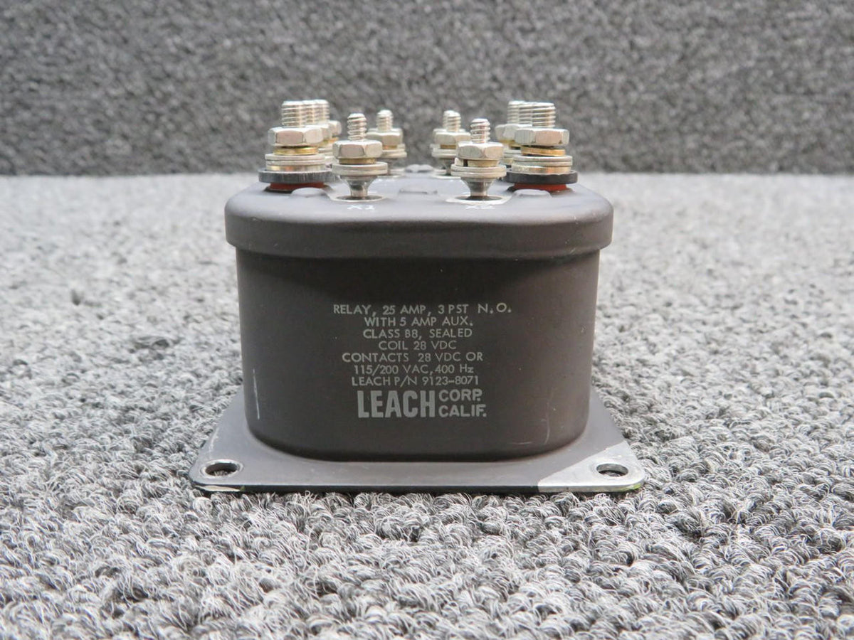 Leach Corp 9123-8071 Leach Relay with 8130-3 (Tested) (AMPS: 25)