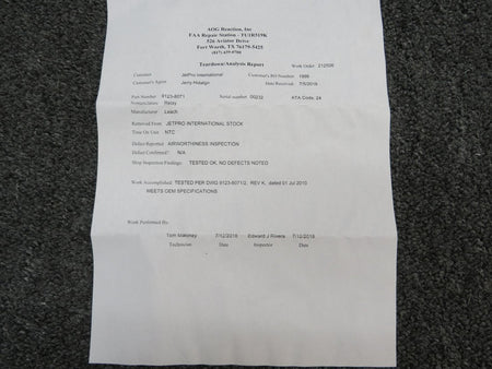 Leach Corp 9123-8071 Leach Relay with 8130-3 (Tested) (AMPS: 25)