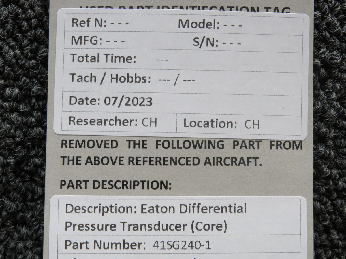 Eaton 41SG240-1 Eaton Differential Pressure Transducer (Core)