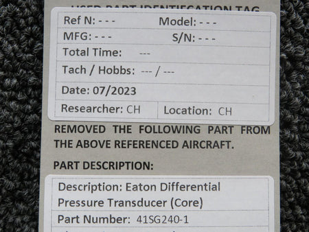 Eaton 41SG240-1 Eaton Differential Pressure Transducer (Core)
