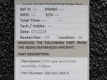 CFM 335-011-303-0 CFM Case and Nozzle Assembly, Turbine