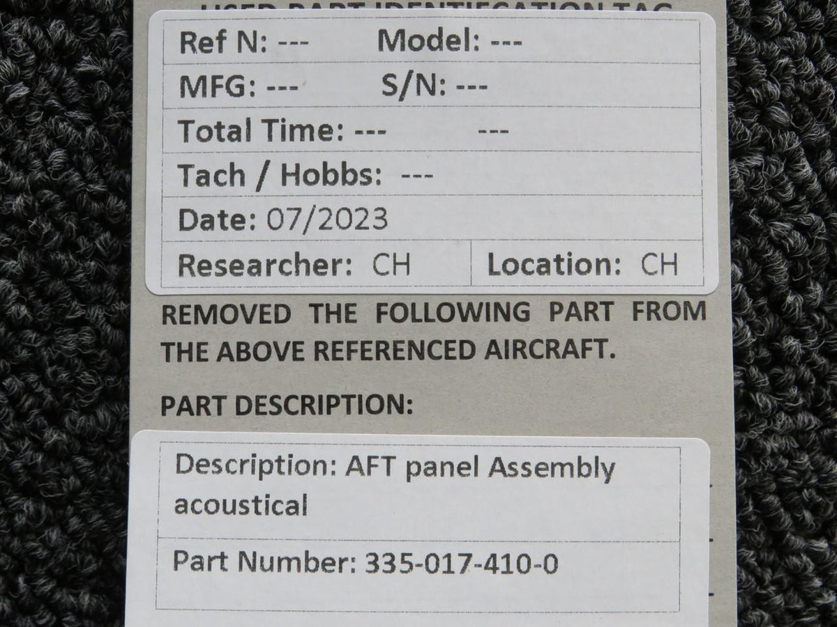Does Not Apply 335-017-410-0 Aft Panel Assembly Acoustical
