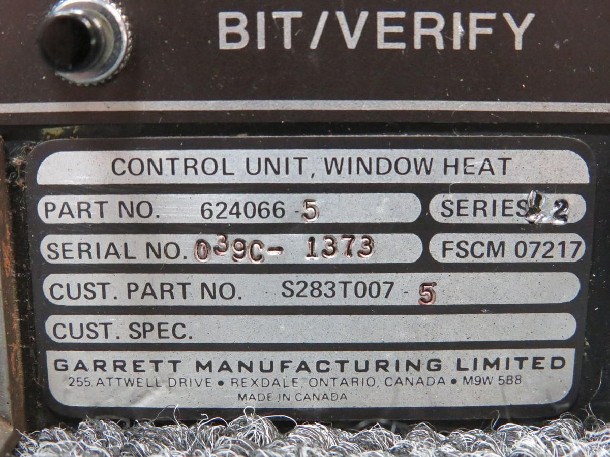 Honeywell 624066-5 Honeywell Aerospace Window Heat Control Unit
