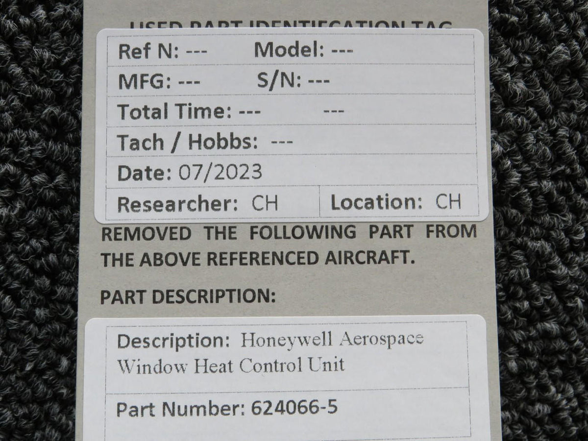 Honeywell 624066-5 Honeywell Aerospace Window Heat Control Unit
