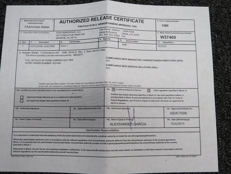 Mitsubishi AV31-1 Mitsubishi Electric Actuator With 8130-3 (Tested)