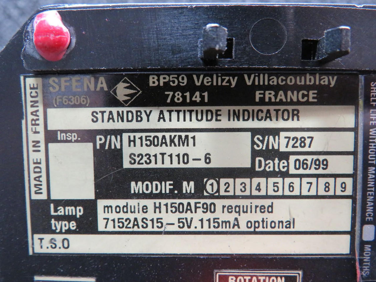 Thales H150AKM1 Thales Standby Altitude Indicator With 8130-3 (Repaired)